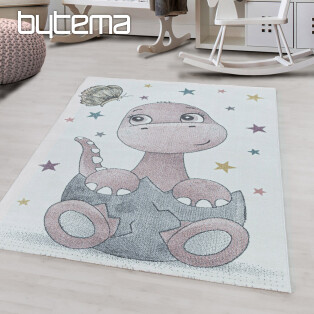 Luxusní dětský kusový koberec FUNNY dinosaur růžový