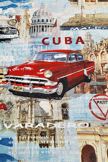 dekorační látka CUBA retro design