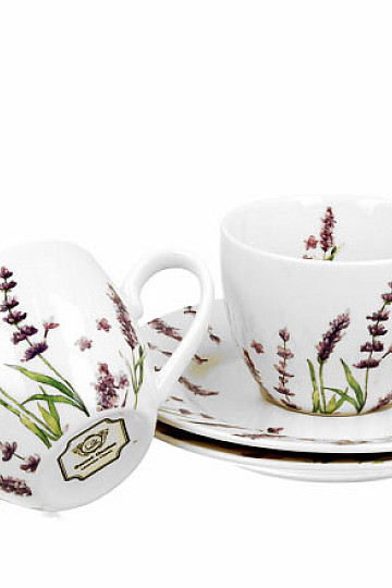 Porcelánové hrnky na espresso set 2 ks Lavender E šapo