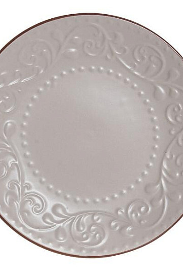 Talíř dezertní BEIGE RELIEF 21x2.5cm béžový
