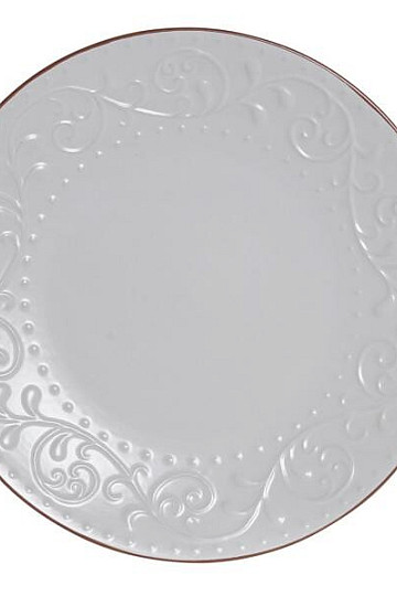 Talíř mělký WHITE RELIEF 27.5x2cm bílý