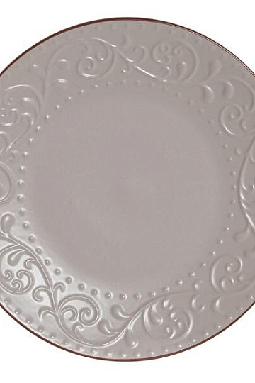 Talíř mělký BEIGE RELIEF 27.5x2cm béžový