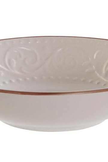 Talíř hluboký BEIGE RELIEF 20.5x5cm béžový