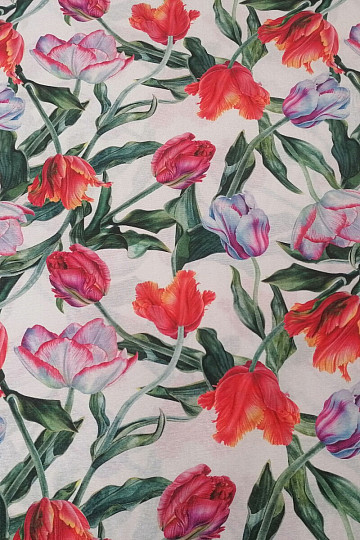 Dekorační látka Střapaté tulipány