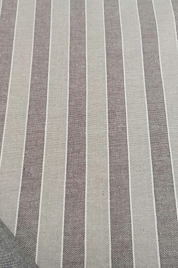 Dekorační látka Trebol pruhy - hnědé 2 cm 55