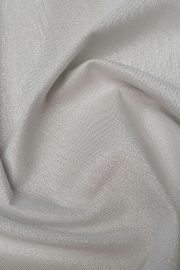 Vánoční dekorační látka Santa s lurexem bílo-stříbrná