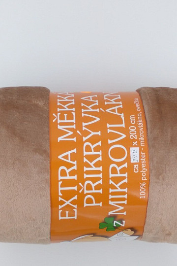 Deka z MIKROFLANELU ČOKOLÁDOVÁ