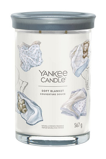 svíčka YANKEE CANDLE vůně SOFT BLANKET TUMBER VELKÝ 2 KNOTY