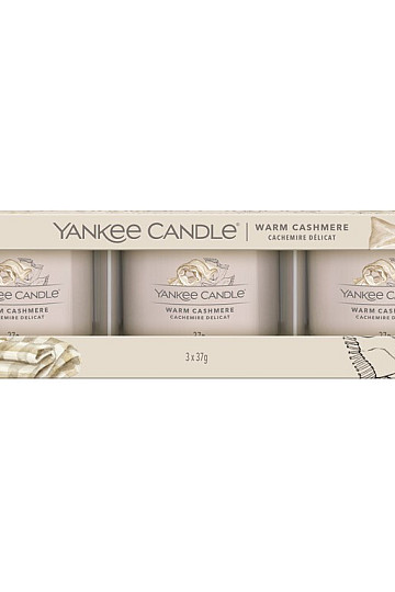 svíčka YANKEE CANDLE vůně WARM CASHMERE SADA 3 kusů