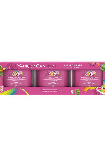 svíčka YANKEE CANDLE vůně ART IN THE PARK SADA 3 kusů
