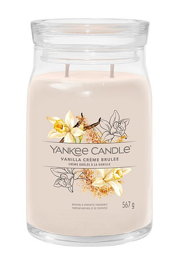 svíčka YANKEE CANDLE vůně VANILLA CREME BRULÉE VELKÉ SKLO 2 knoty