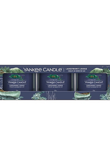 svíčka YANKEE CANDLE vůně LAKEFRONT LODGE SADA 3 kusů