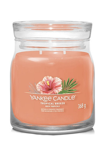 svíčka YANKEE CANDLE vůně TROPICAL BREEZE SKLO STŘEDNÍ 2 knoty
