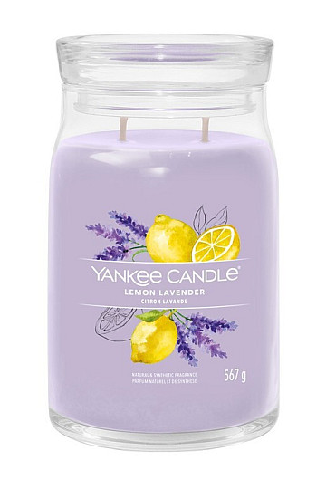 YANKEE CANDLE - LEMON LAVENDER SKLO VELKÉ 2 knoty