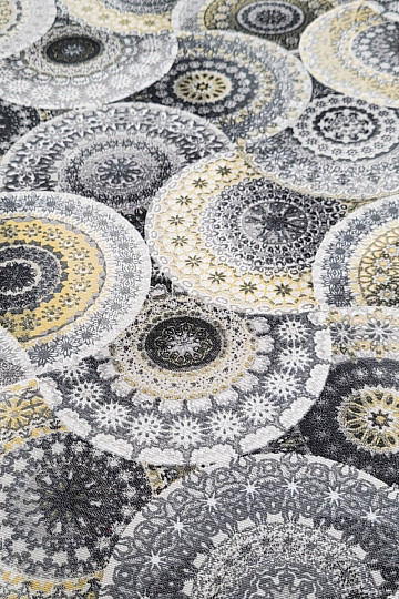 Dekorační látka MANDALA šedá