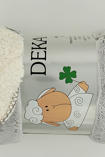 Dětská deka Ovečka světle šedá