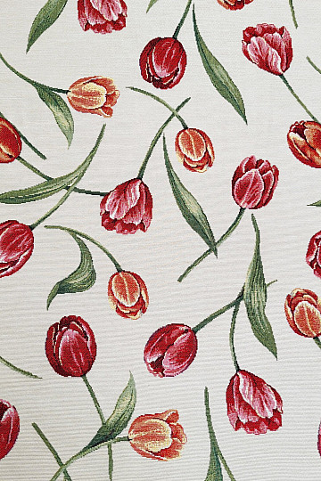 Gobelínová látka TULIPÁNY III velký vzor