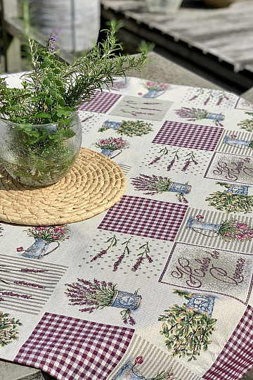 Gobelínový ubrus a šál KVĚTY Z PROVENCE