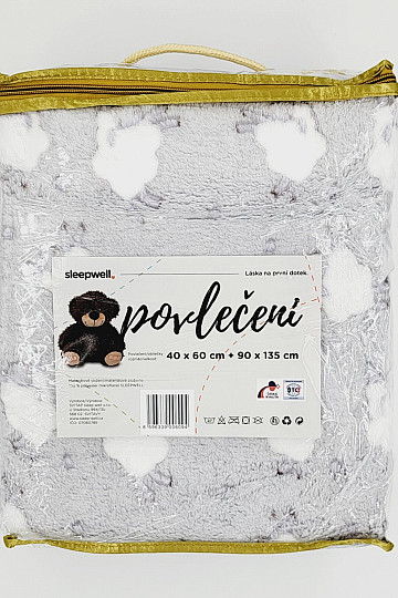 Povlečení MF OVEČKY světle šedé - do postýlky