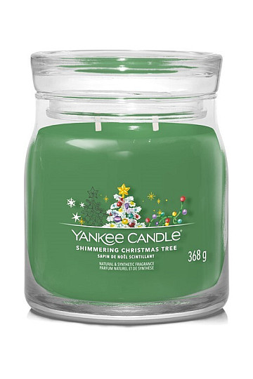 svíčka YC vůně SHIMMERING CHRISTMAS TREE SKLO STŘEDNÍ 2 knoty
