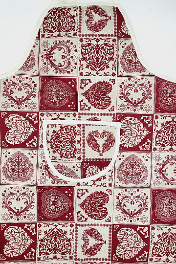 Zástěra s laclem PATCHWORK SRDCE