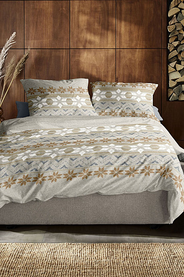 Luxusní flanelové povlečení IRISETTE PANDA 8621-80 NATUR