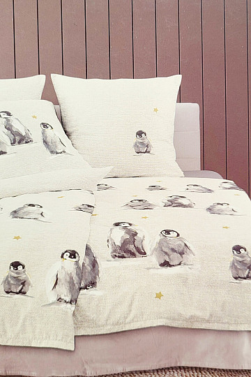 Luxusní flanelové povlečení IRISETTE PANDA 8645-80 TUČŇÁCI
