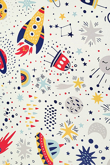 Dekorační látka BLACK OUT VESMÍR