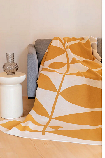 Deka DF LUCA VELKÉ LISTY ŽLUTÁ