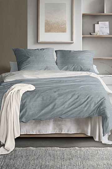 IRISETTE luxusní bavlněný satén WAVE 8557-20 MODRÉ