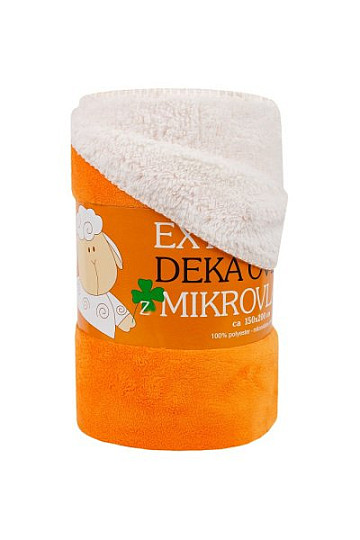 deka z mikrovlákna MĚKKÁ OVEČKA oranžová