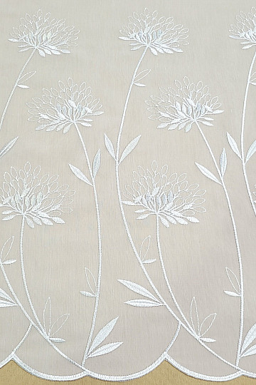 Luxusní záclona GERSTER 11868 bílá výšivka