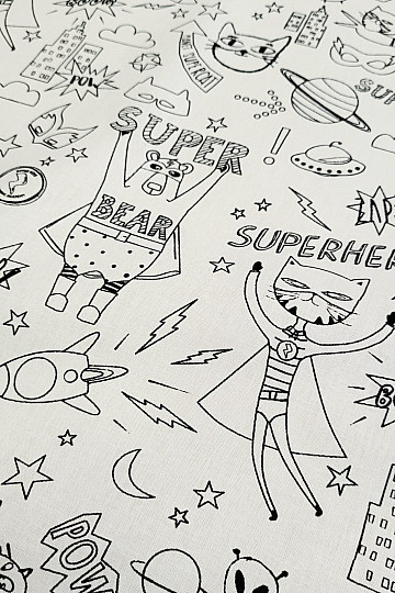 Látka na malování SUPERHRDINOVÉ