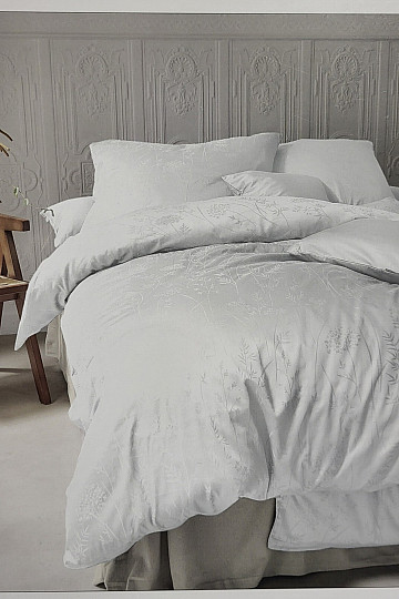 Luxusní bavlněný damašek RIO BÍLÝ