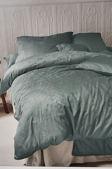 Luxusní bavlněný damašek RIO ZELENÝ