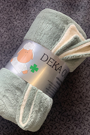 Deka ovečka-ovečka ŠALVĚJOVÁ ZELENÁ