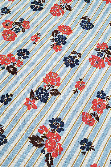 Bavlněná látka MODRÝ PRUH RIMCHA