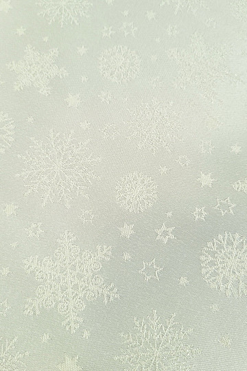 Dekorační jednobarevná látka VLOČKY MIX SMETANOVÉ