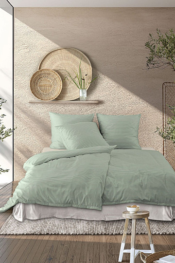 IRISETTE luxusní bavlněný satén TOKIO 8607-30 zelená