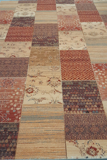 Luxusní vlněné koberce KASHQAI PATCHWORK cream