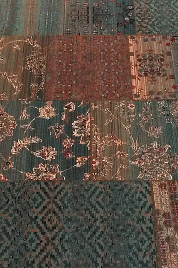 Luxusní vlněné koberce ROYAL PATCHWORK green