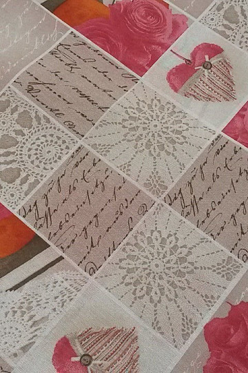 Dekorační látka Růže krajka růžová