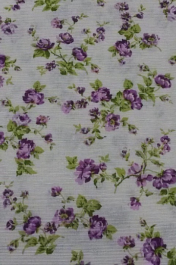 Dekorační látka JANA kytička lila