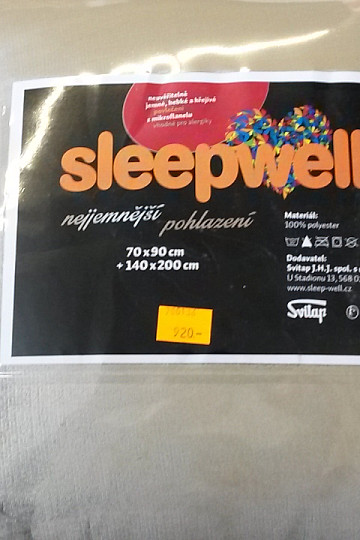 povlečení z mikroflanelu UNI šedobéžová