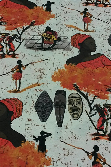 Designová dekorační látka AFRIKA tera