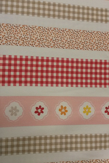 Dekorační látka TWIST B01 pruhy oranžová