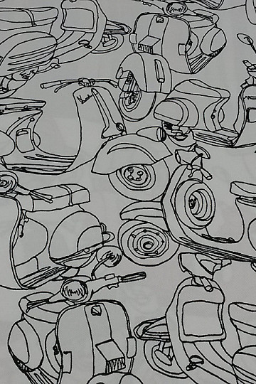 Dekorační látka MOTOS white/black