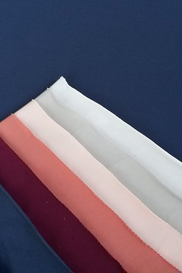 Bavlněný úplet TEINTURE tm. modrý