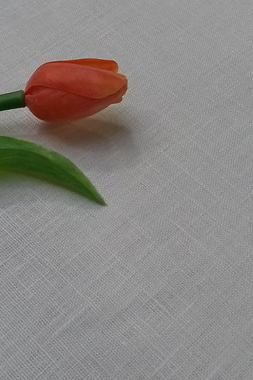 Lněná tkanina bílá