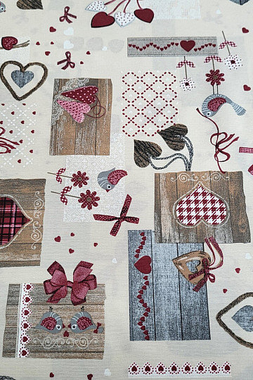Dekorační látka TM PATCHWORK bordó